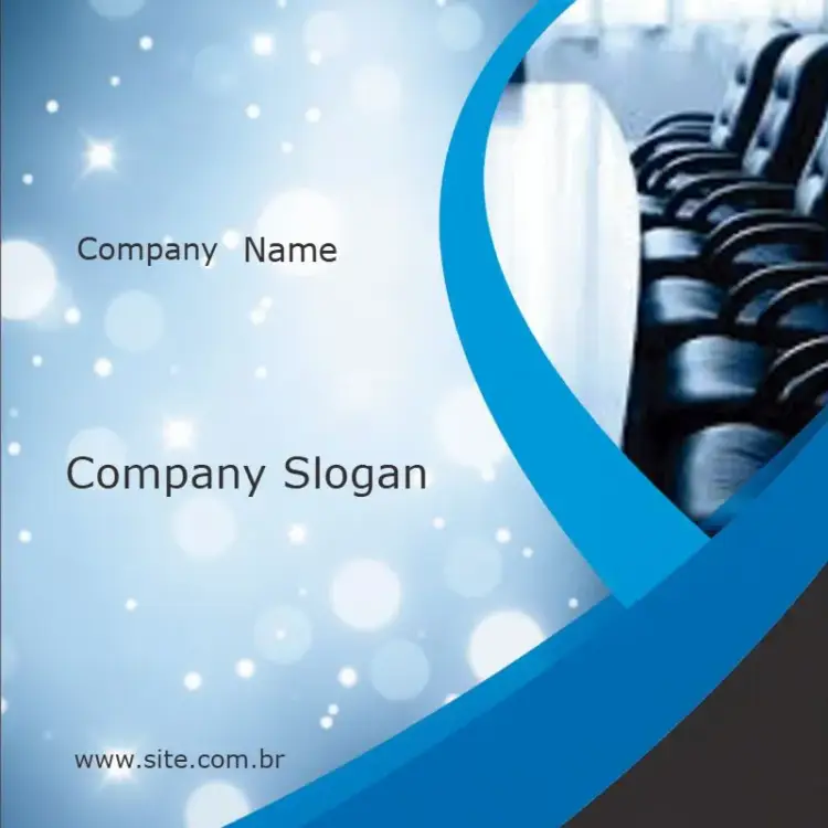 Abstract Blue Business Post invitation