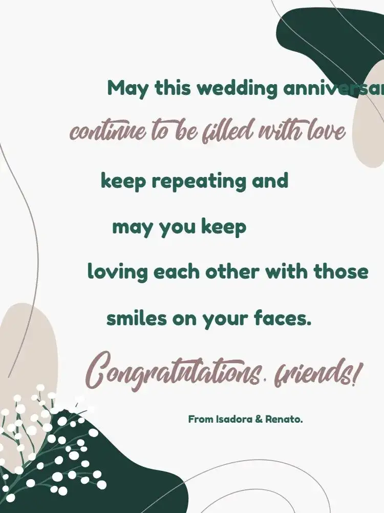 Wedding Celebration Card For Delicate Friends