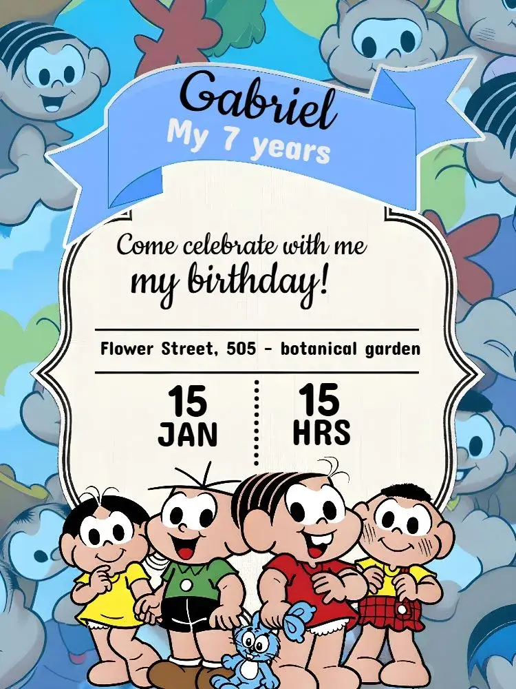Turma Da Mônica invitation
