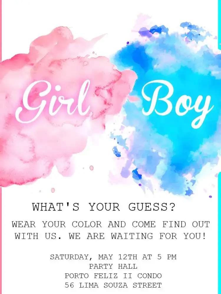 Pink And Blue Gender Reveal Tea