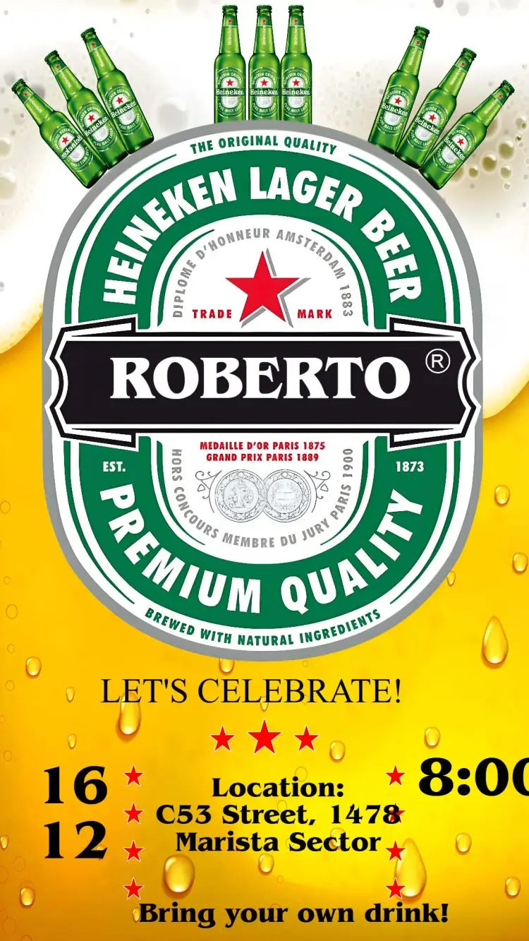 Invite Boteco Bar editable and customizable