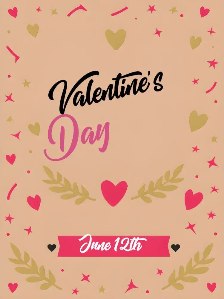 Post Valentine's Day June invitation