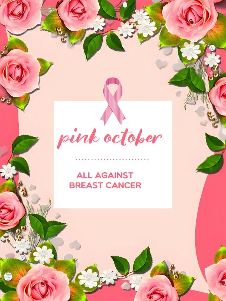 Post For Breast Cancer Pink October invitation