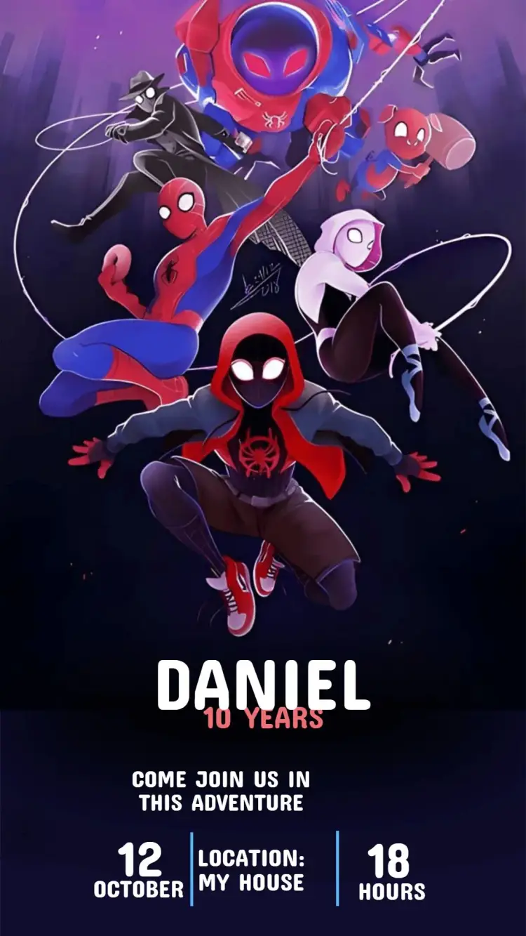 Spider-Man Birthday Invitation