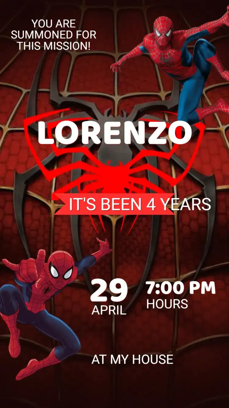 Spider-Man Birthday Invitation