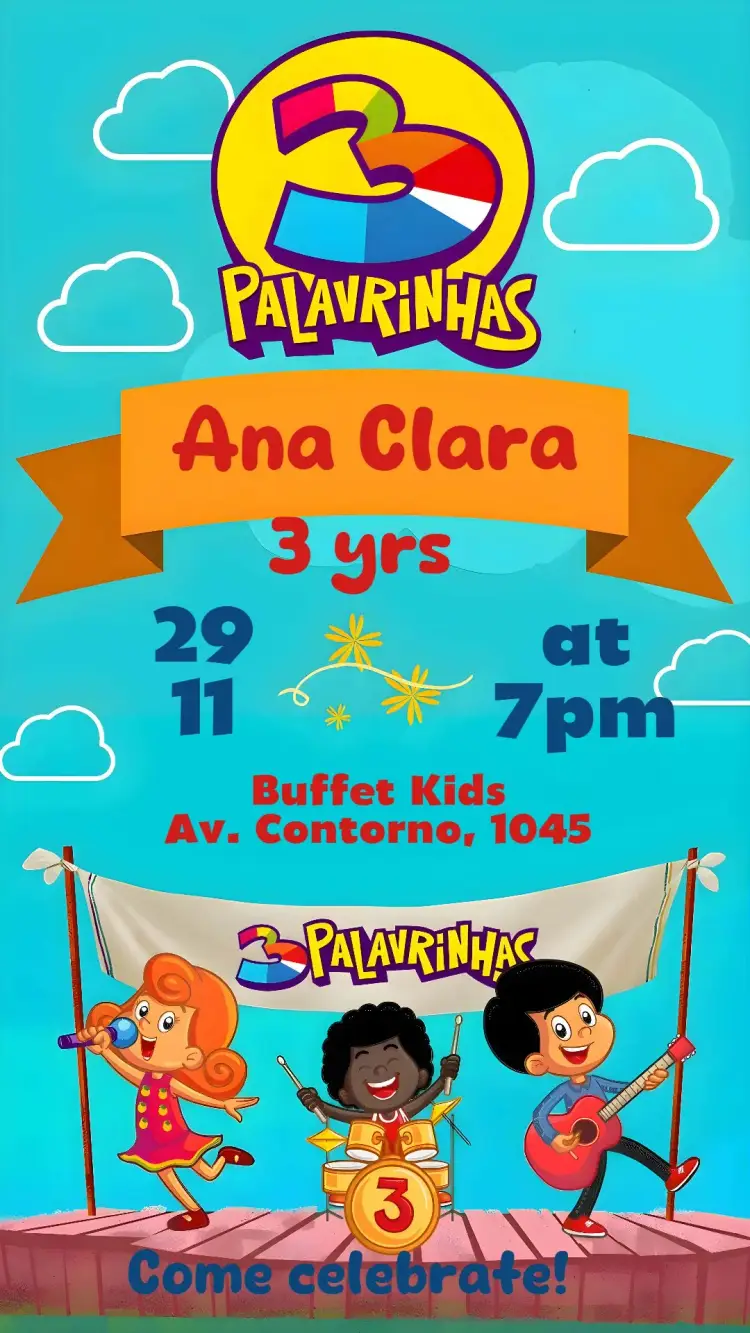 3 Little Words invitation