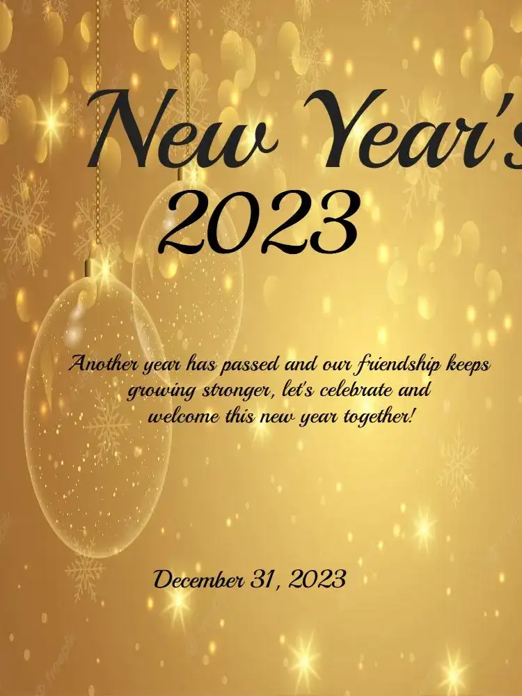 Golden New Year's Eve 2023