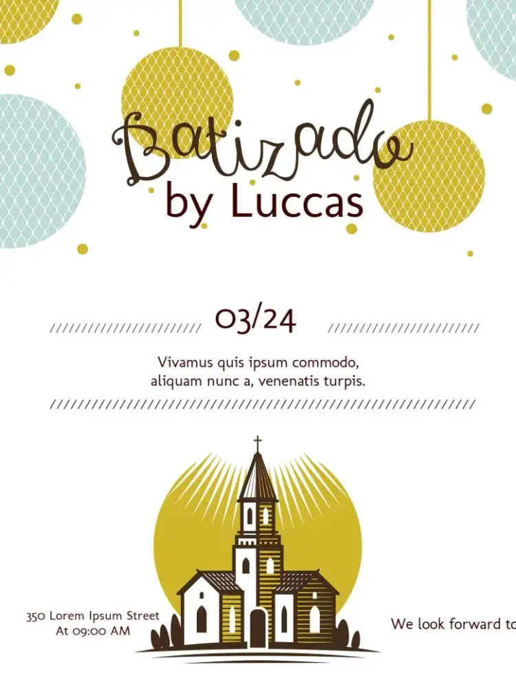 Baptism Polka Dots Online invitation