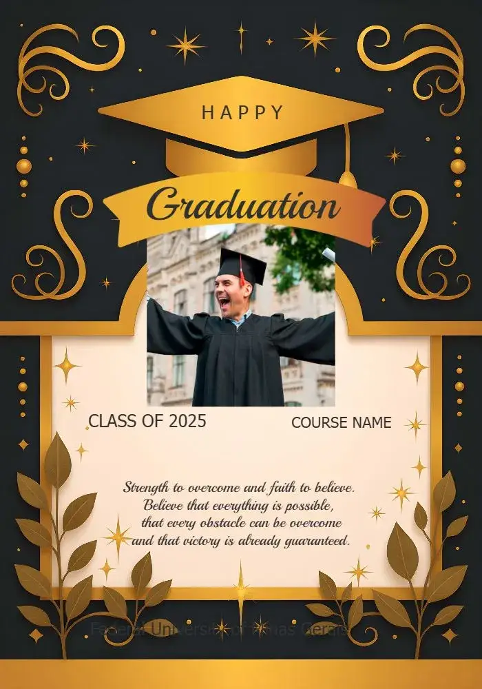 Graduation Card With Toga Photo invitation