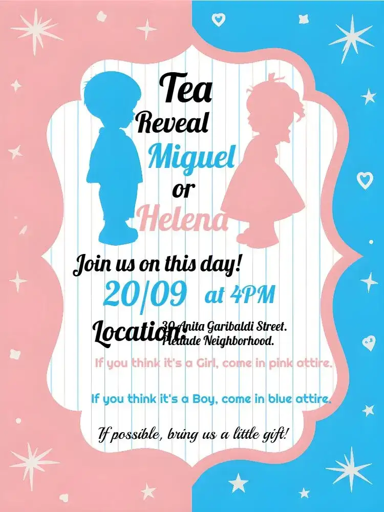 Blue Girl Or Boy Gender Reveal Party
