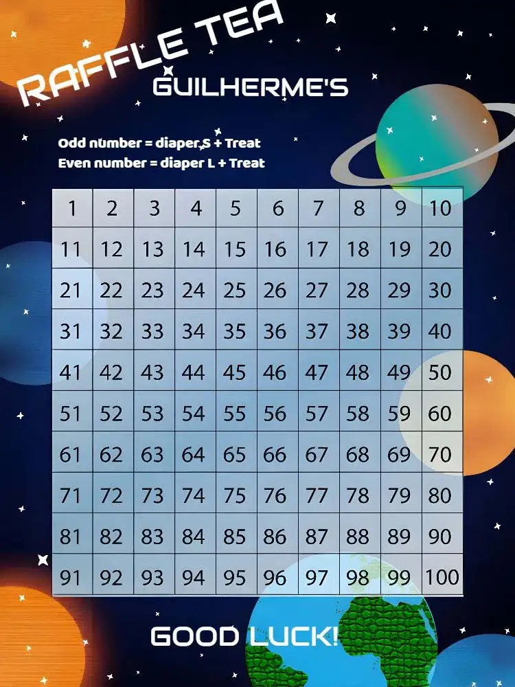 Invitation Blue Astronaut Raffle Tea – Raffle Tea theme galaxy, space-themed, blue, fun-filled, modern, children