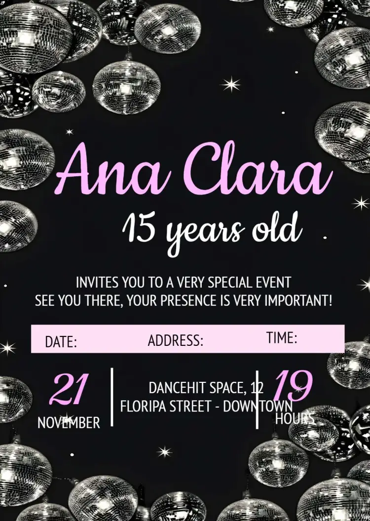 Disco 70 invitation