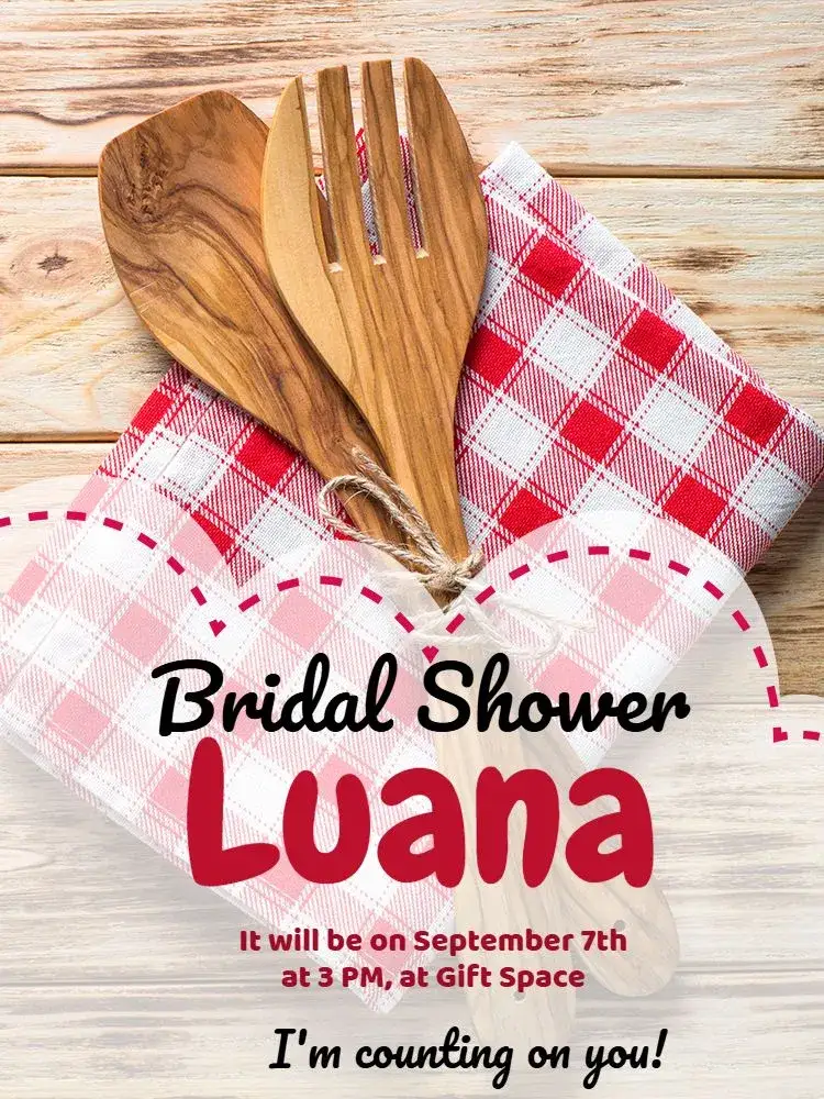 Invitation Bridal Shower - Model 3 Party – Bridal Shower theme chess, modern, cozy, casual, elegant, rustic