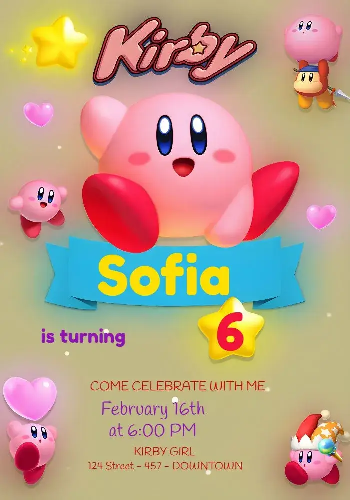 Kirby Rosa invitation