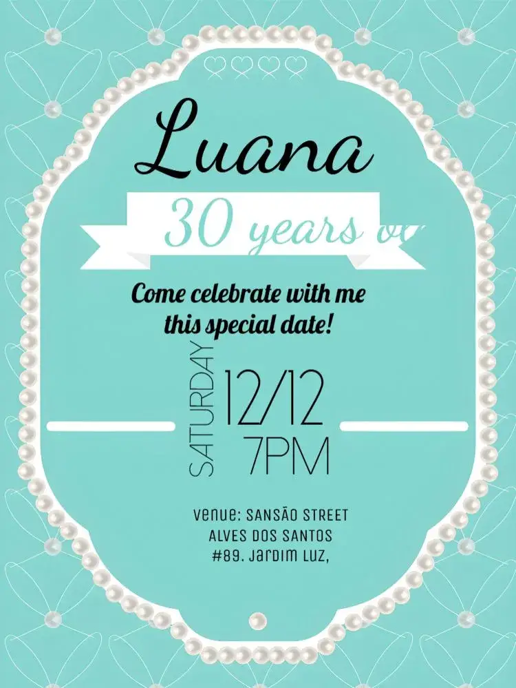 Tiffany Blue Minimalist invitation