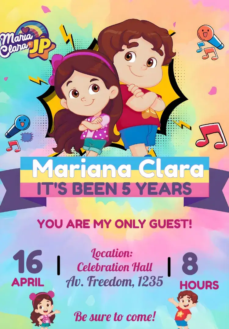 Invitation Maria Clara And Jp Colorful – Most searched for theme colorful, playful, fun, childish, jovial