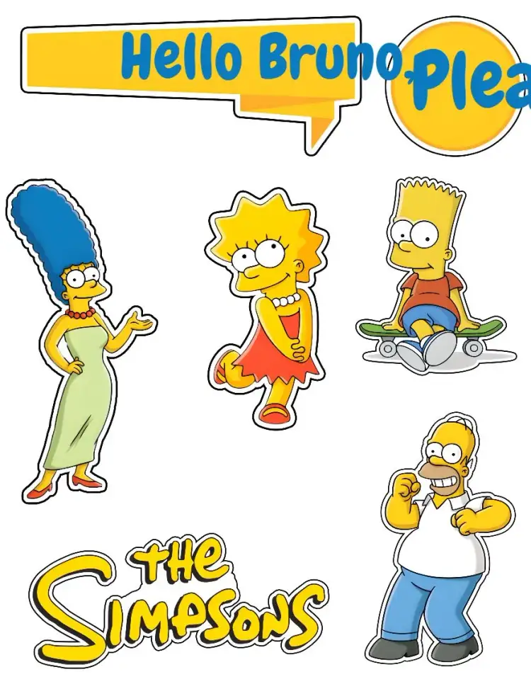 Invitation Simpsons Bart Cake Topper – Cake topper theme colorful, fun, childish, themed, vintage, modern