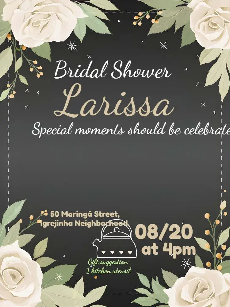 Floral Bridal Shower Tea invitation