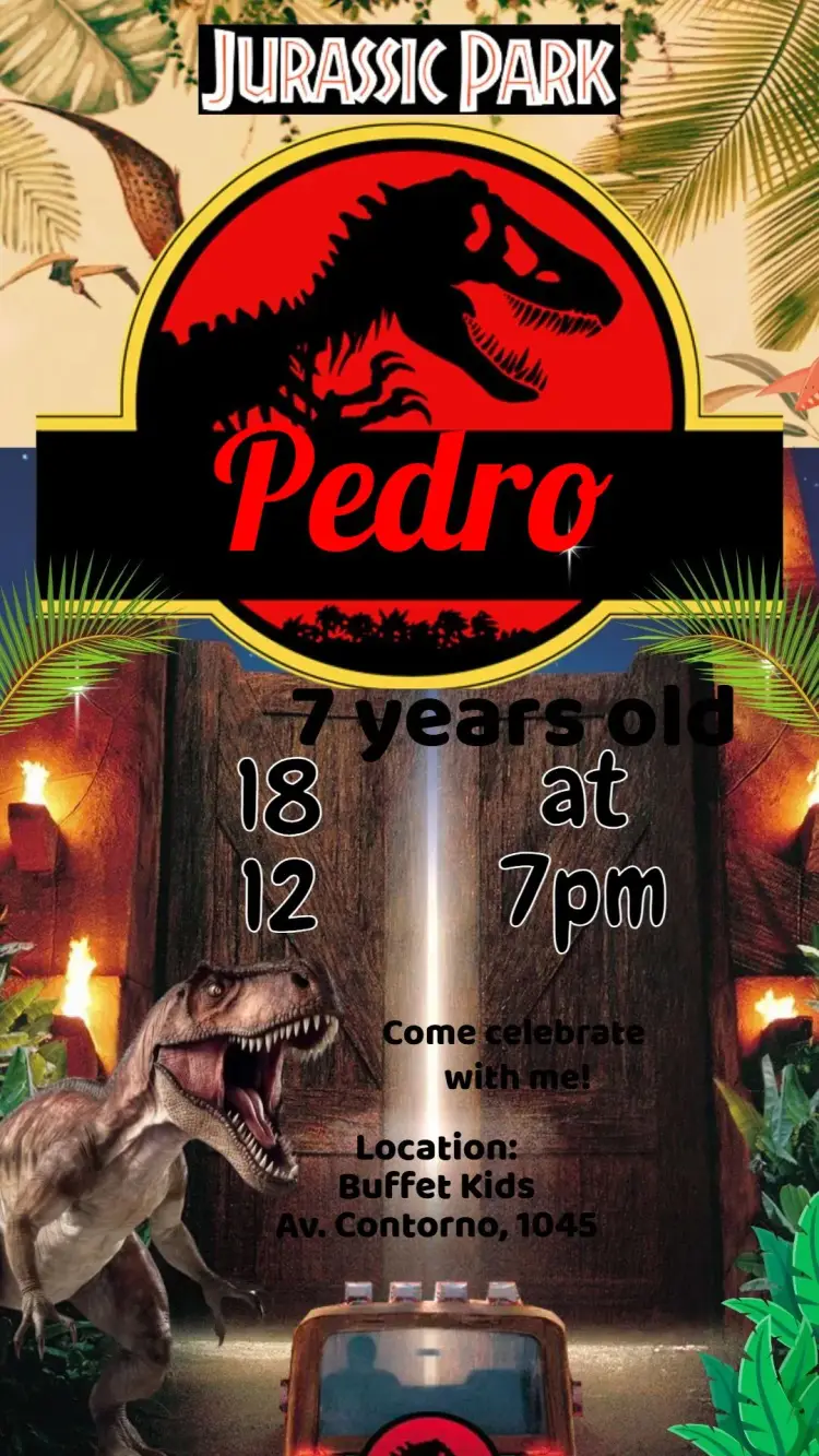 Jurassic Park invitation