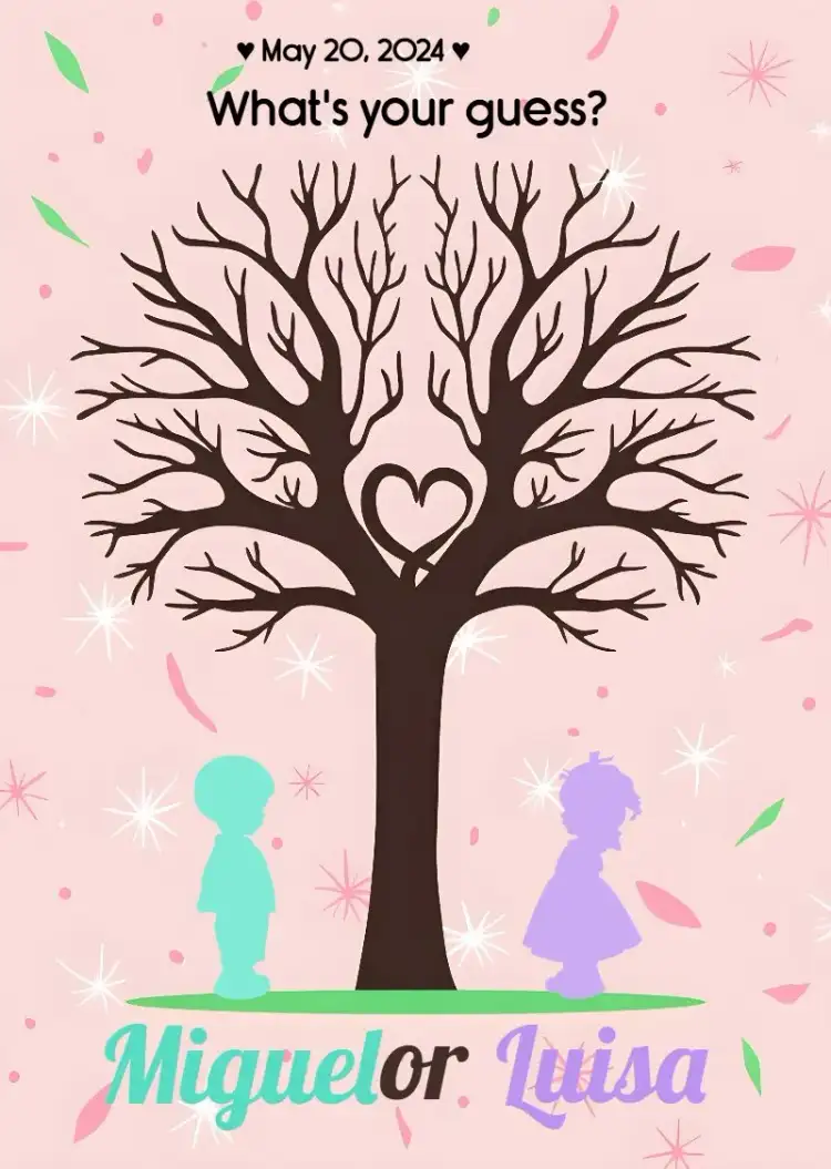 Fingerprint Tree Gender Reveal Board