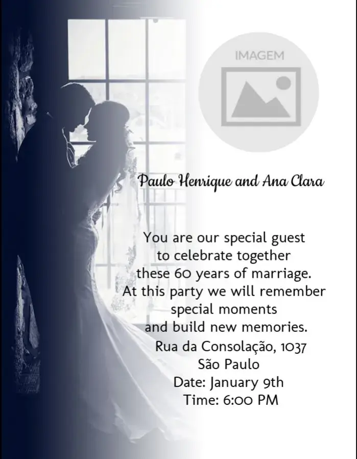 60 Years Of Marriage With Spring Photo invitation