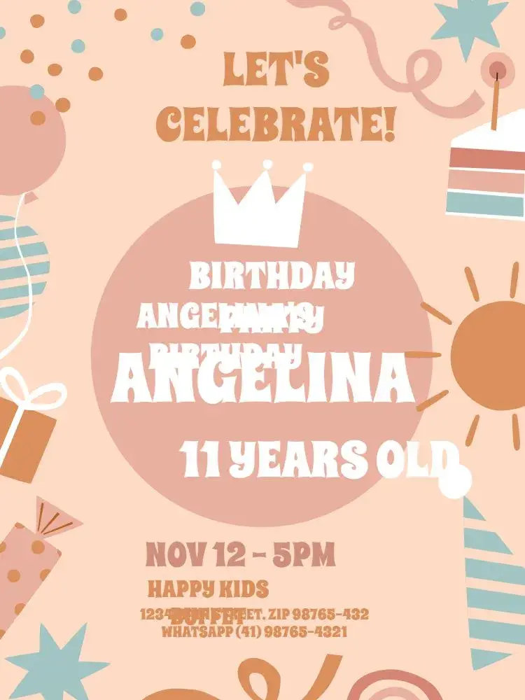 Fun Confetti invitation