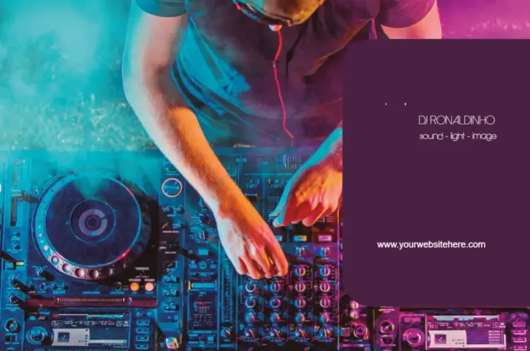 Business Card Front Online Sound System invitation
