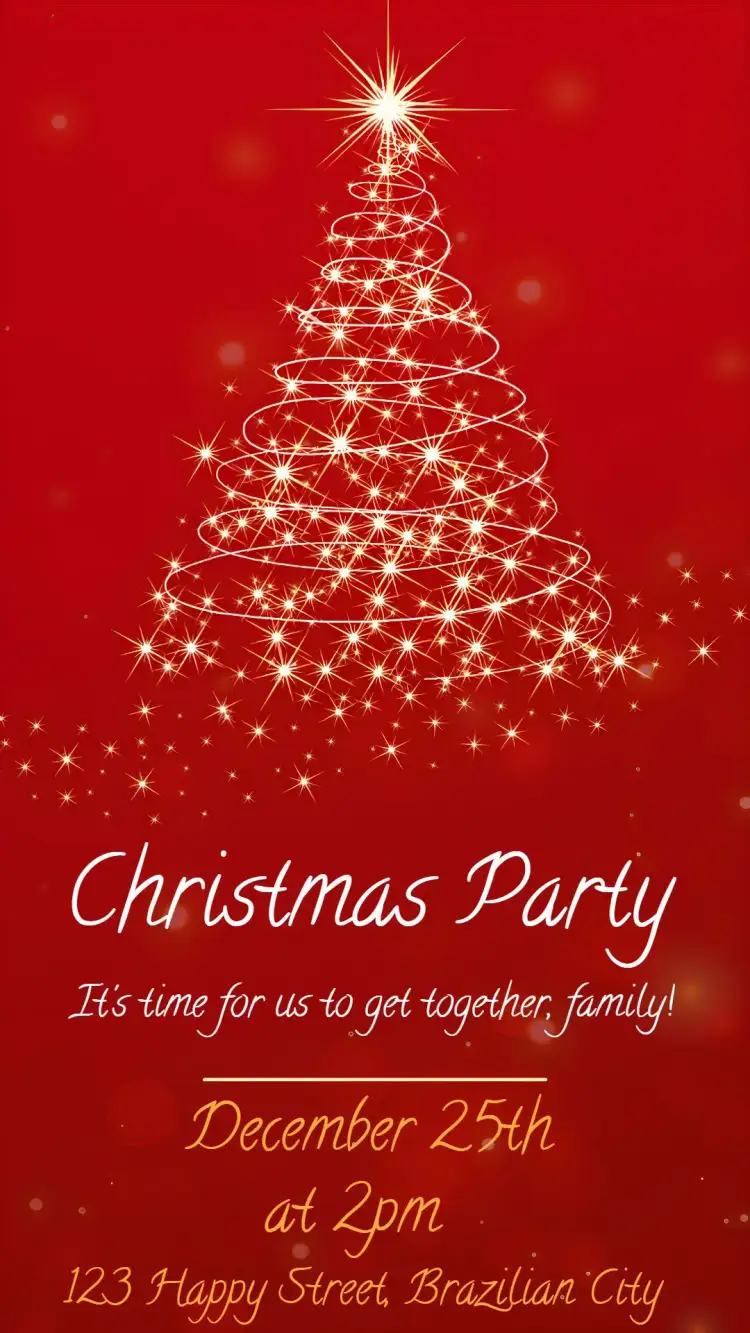 Invitation Green Christmas Party – Commemorative Dates theme green, red, Christmas-themed, modern, festive, cheerful