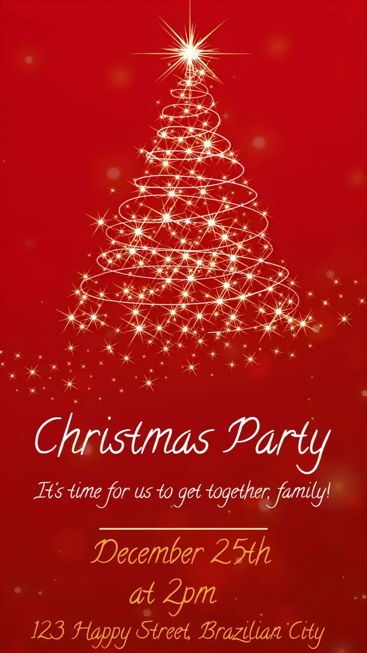 Green Christmas Party invitation