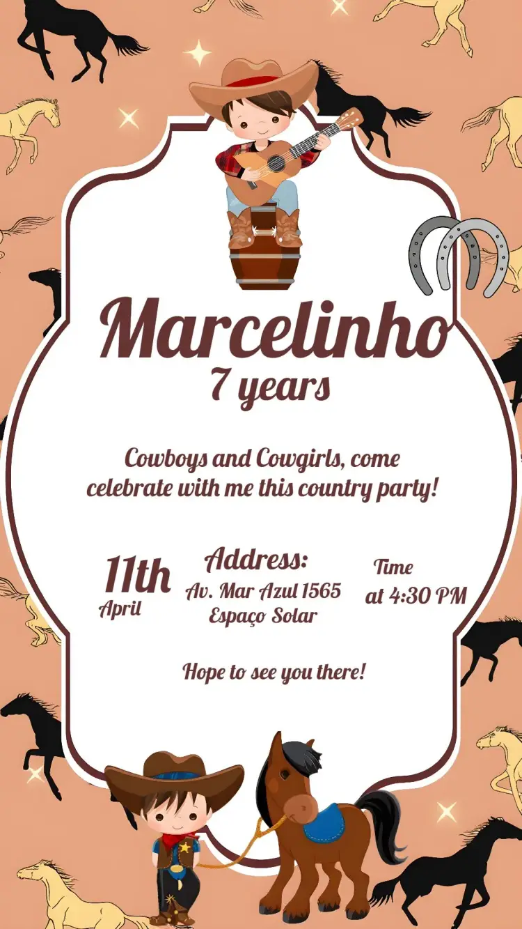 Cowboy Farmer invitation