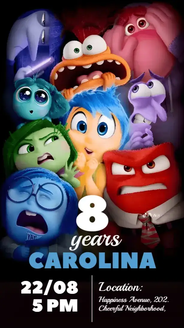 Invitation Fun Mind 2 Movie – Most searched for theme colorful, fun, emotional, childlike, modern