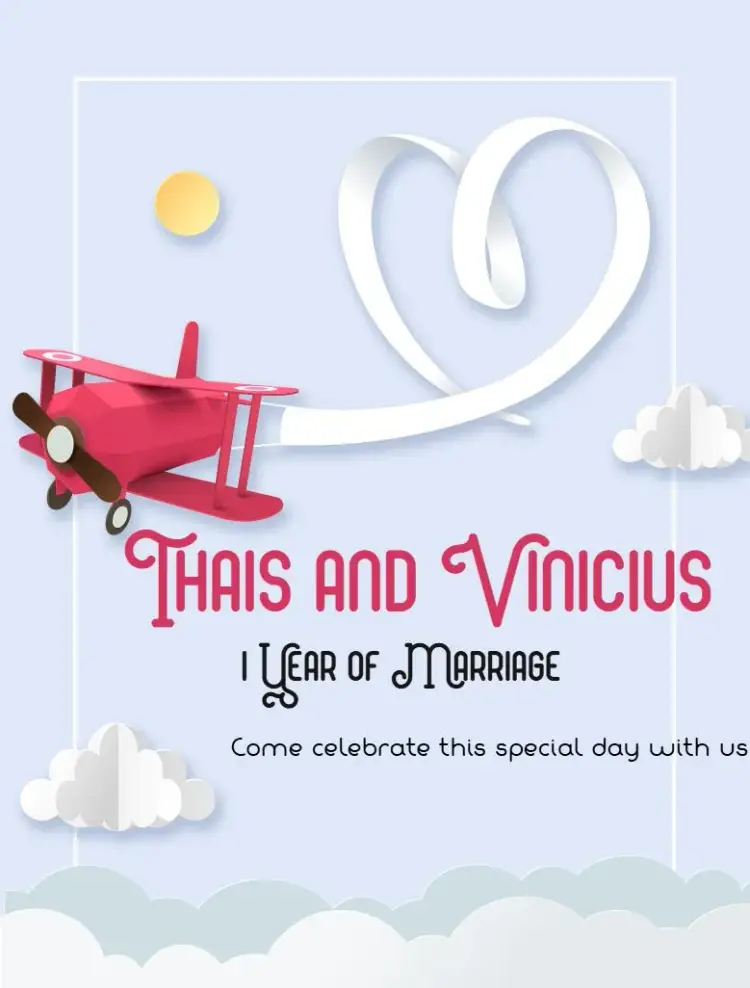 Paper Airplane Wedding invitation
