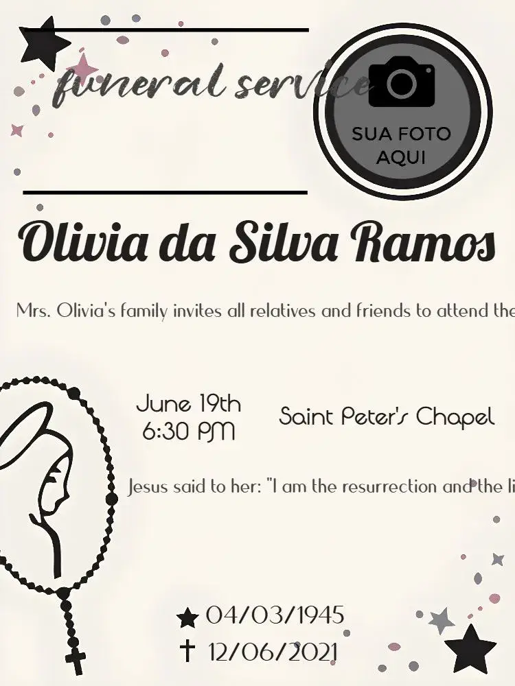 For Funeral Mass With Photo Day invitation