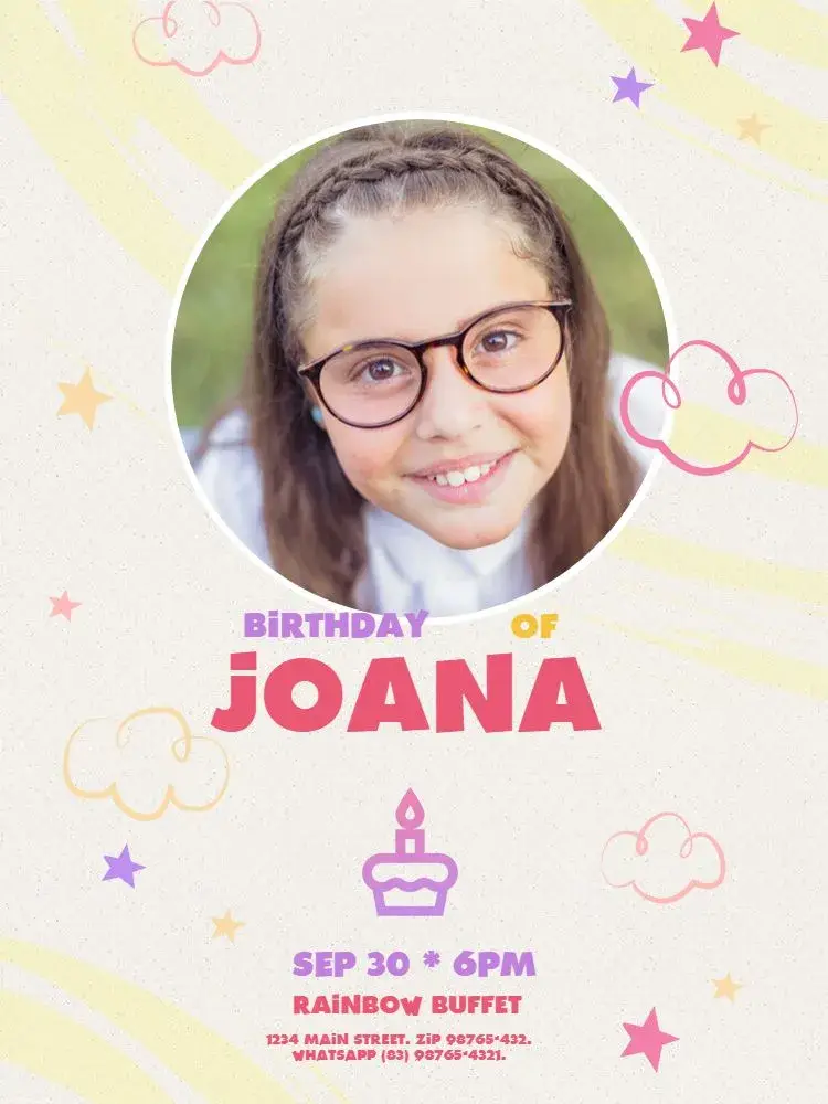 With Delicate Children's Photo invitation
