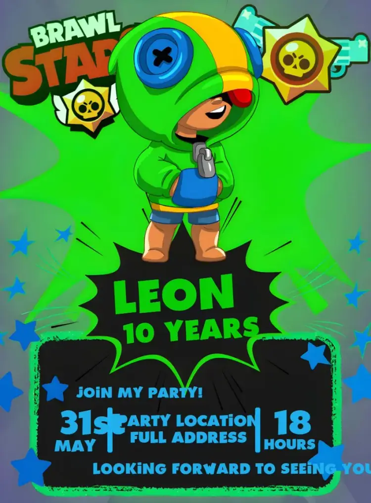 Brawl Stars Blue Leon invitation
