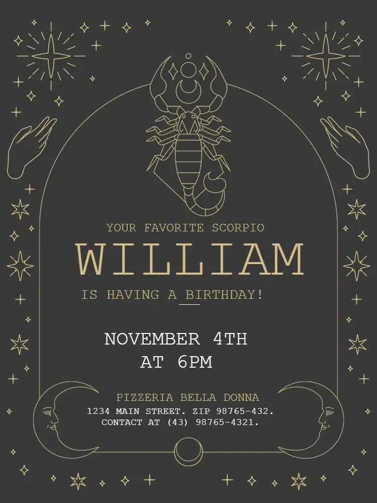 Scorpio Signs Meeting invitation