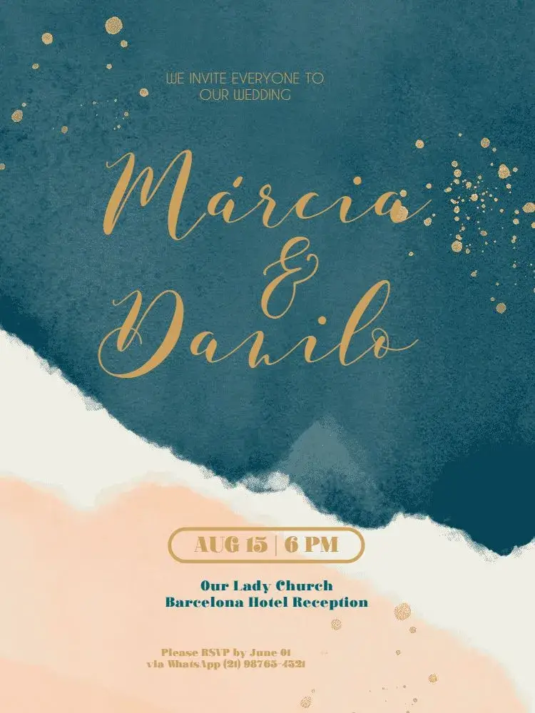 Elegant Beach Wedding Sea invitation
