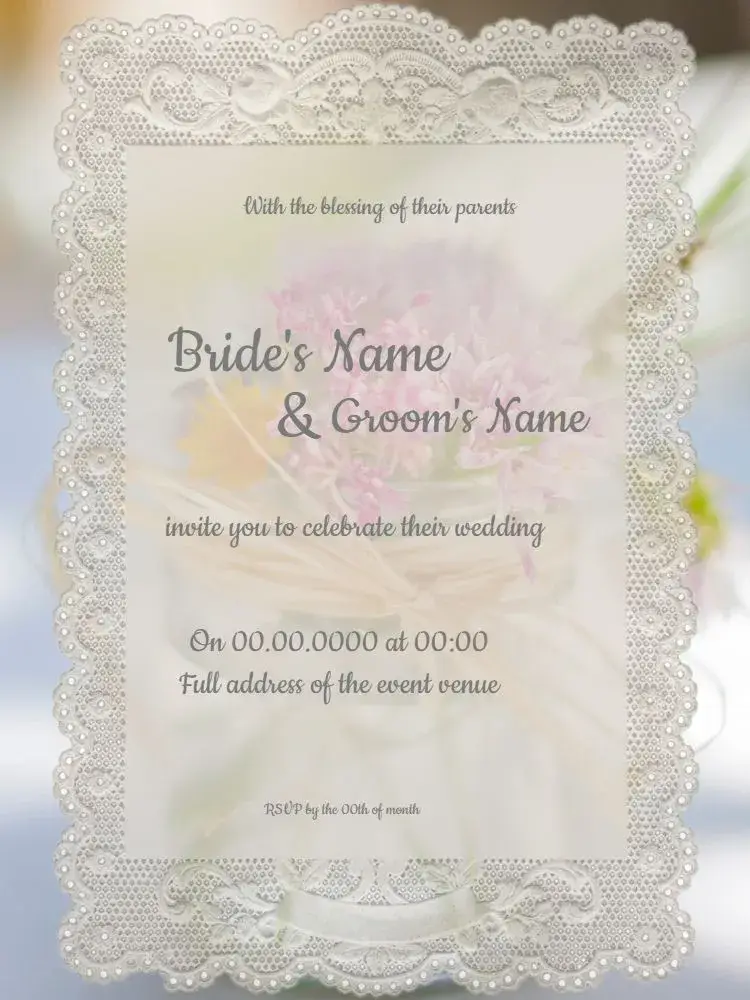 Lace Wedding invitation
