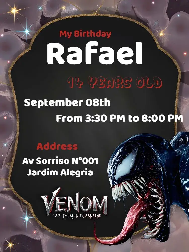 Invite Orange Venom editable and customizable