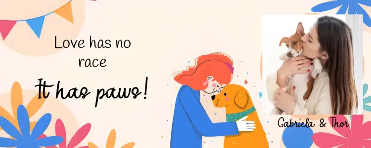 Invitation Art Mug Love Pet With Dog Photo – Most searched for theme colorful, fun, modern, animal illustration, accessible, affectionate