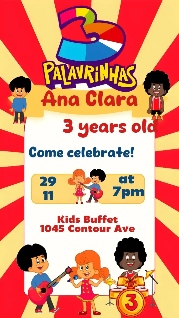 3 Little Words invitation
