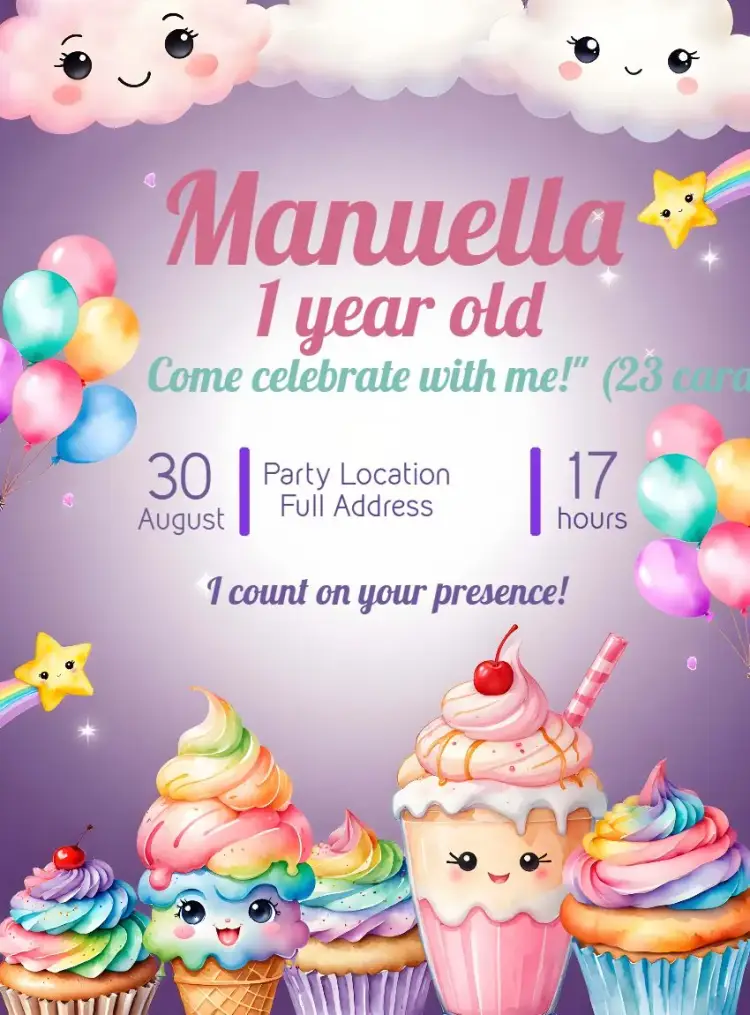 Sweet Cake invitation