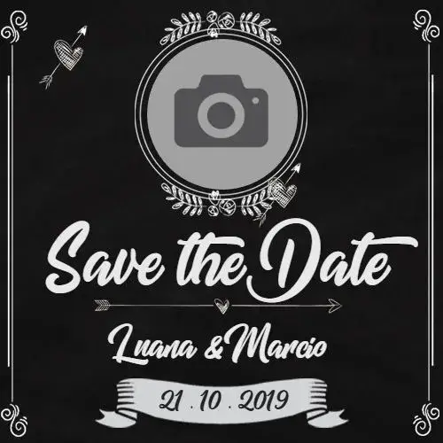 Invite Save The Date Chalkboard Adult editable and customizable