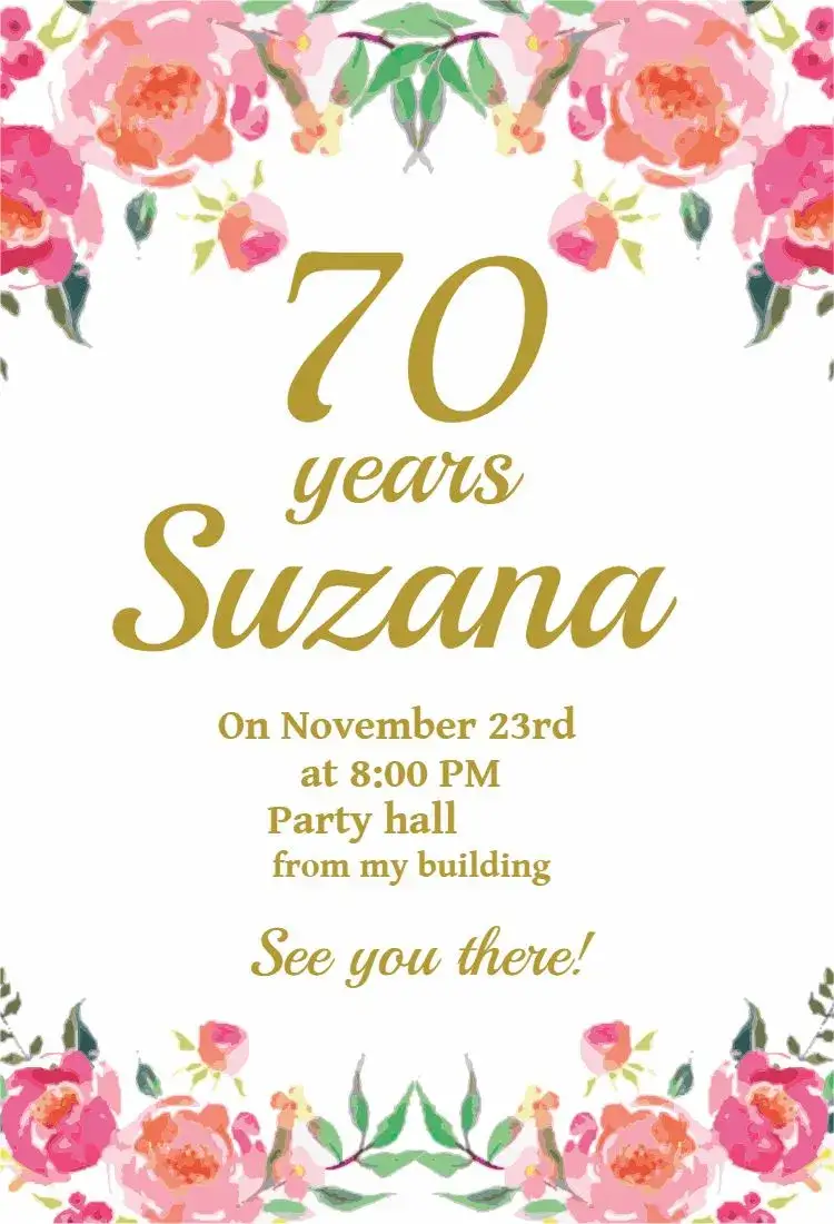 Invitation Floral Flowers – Sweet 15 theme floral, colorful, modern, elegant, vibrant, romantic