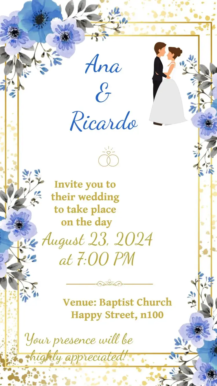 Floral Flowers Wedding invitation