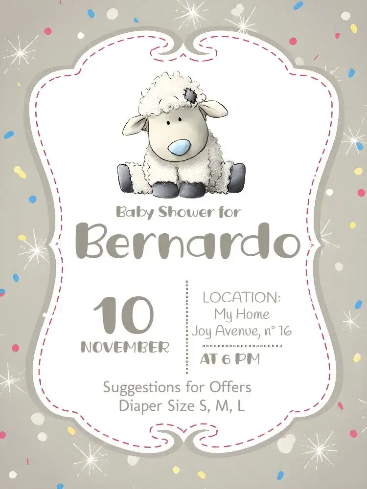 Blue Sheep Baby Shower