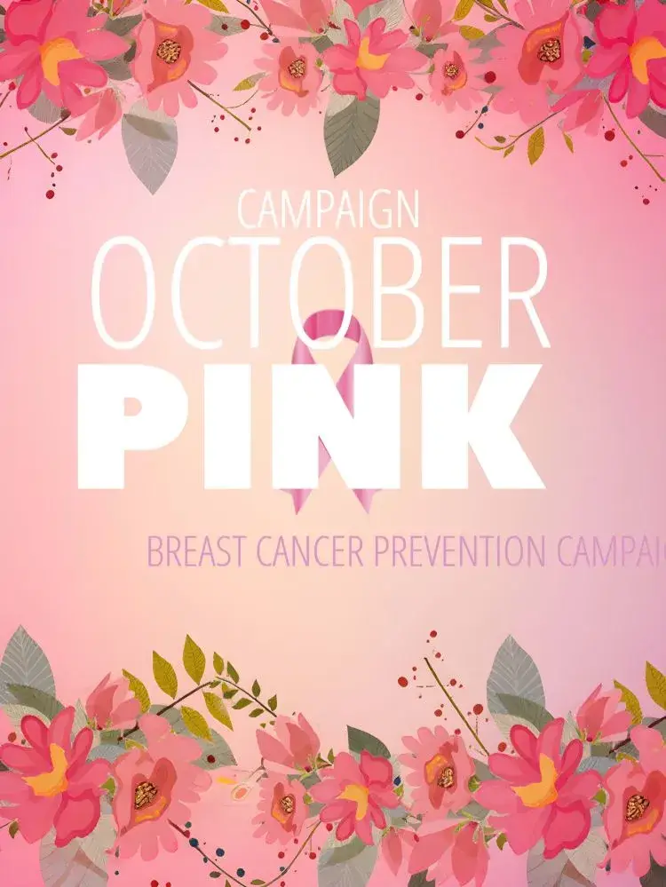 Post For Pink October Woman invitation