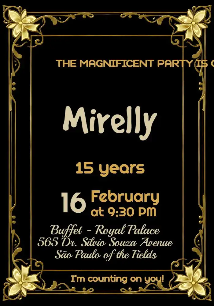 Masquerade Ball Years invitation