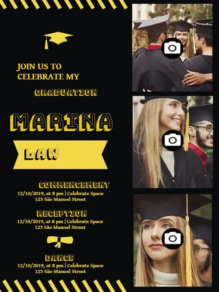 Invitation High School Graduation Photos – Graduation theme modern, colorful, cool, vintage, minimalist