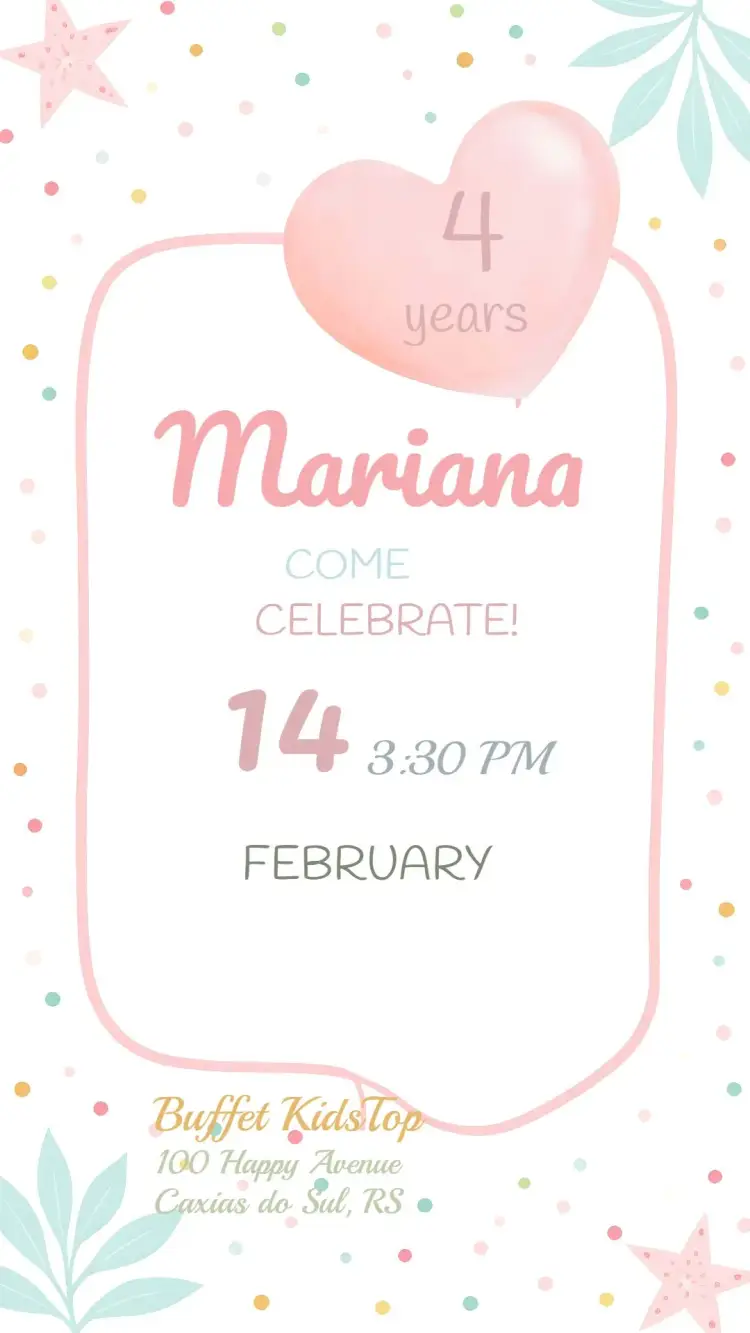 Rainbow Boho Kids invitation